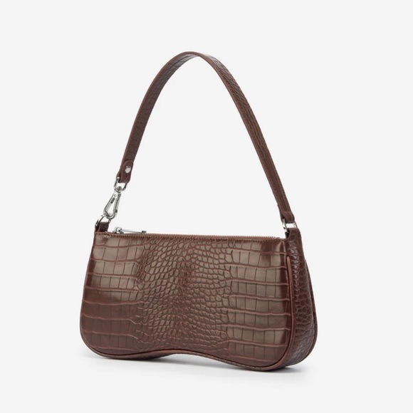 JW Pei Eva Shoulder Bag Brown Croc - Picture 2 of 3